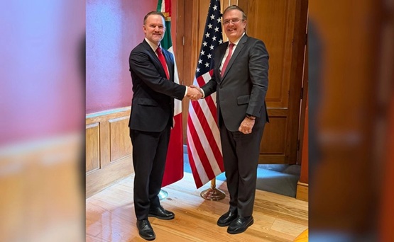 Ebrard y el representante comercial de EU, Jamieson Greer, comienzan reuniones